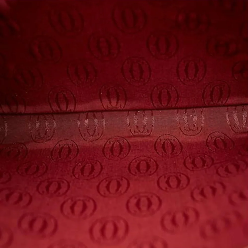 Cartier must de Portfolio Briefcase Document Bag Clutch Bordeaux Red
